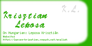 krisztian leposa business card