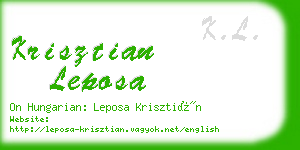 krisztian leposa business card